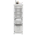 4-Tier Laundry Hamper Sorter with Wheels and Removable Baskets